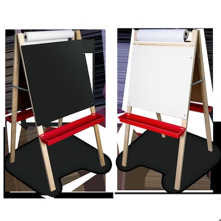 Flipside Adjustable Paper Roll Easel Black Chalk/White Markerboard 17425